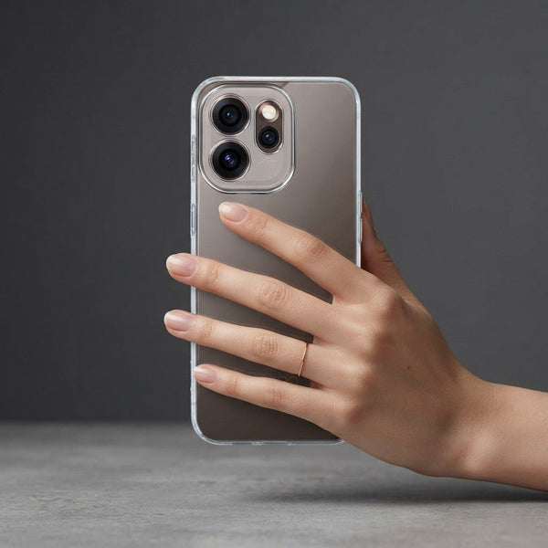 SilicaClear Transparent Silicone Case for Oppo Reno 15 Pro - The Hatke