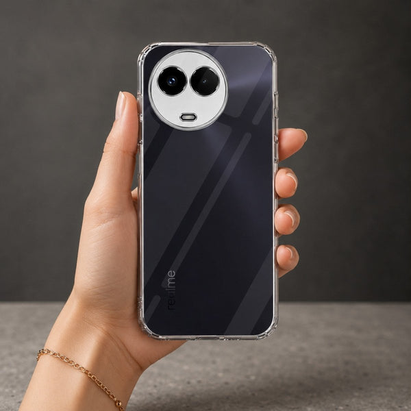 SilicaClear Transparent Silicone Case for Realme 11X - The Hatke