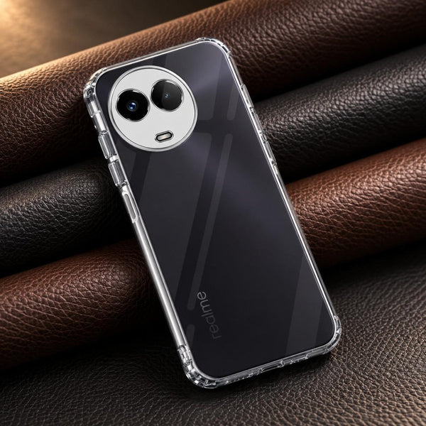 SilicaClear Transparent Silicone Case for Realme 11X - The Hatke