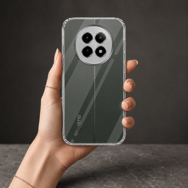 SilicaClear Transparent Silicone Case for Realme 12 5g - The Hatke
