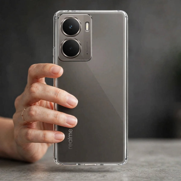 SilicaClear Transparent Silicone Case for Realme P3 - The Hatke