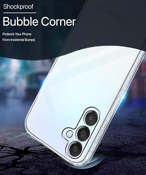 SilicaClear Transparent Silicone Case for Samsung A15 5g - The Hatke