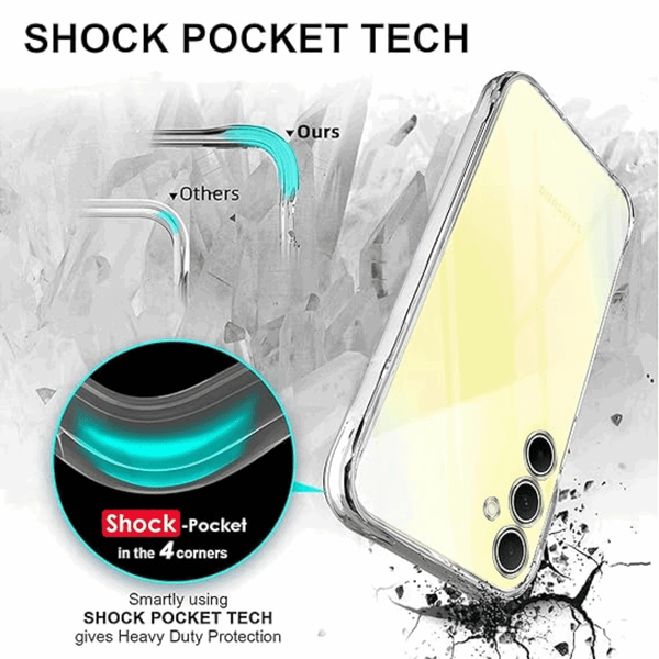 SilicaClear Transparent Silicone Case for Samsung A35 - The Hatke