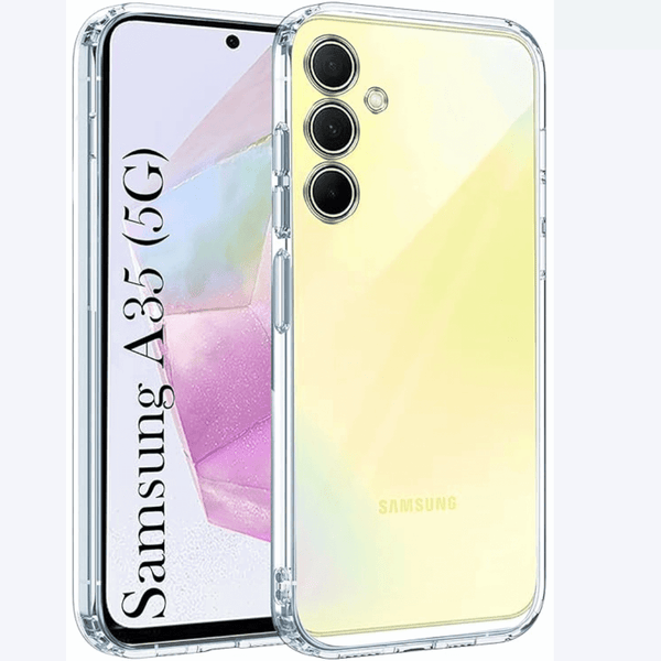 SilicaClear Transparent Silicone Case for Samsung A35 - The Hatke