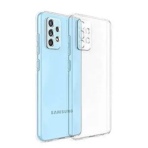 SilicaClear Transparent Silicone Case for Samsung A53 - The Hatke