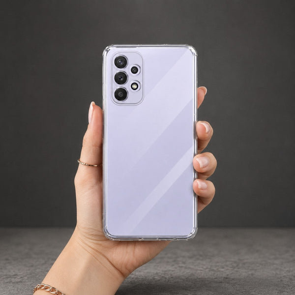SilicaClear Transparent Silicone Case for Samsung A53 - The Hatke