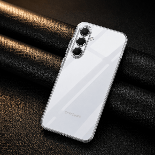 SilicaClear Transparent Silicone Case for Samsung A55 - The Hatke