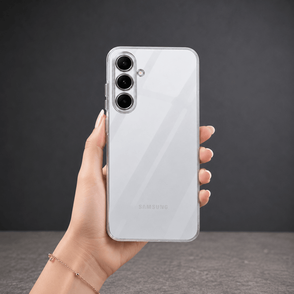 SilicaClear Transparent Silicone Case for Samsung A55 - The Hatke
