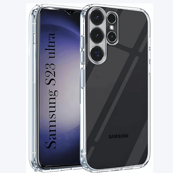 SilicaClear Transparent Silicone Case for Samsung S23 Ultra - The Hatke