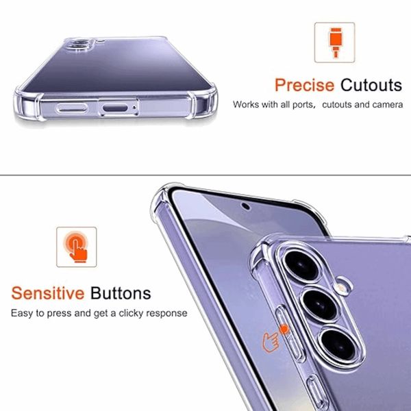 SilicaClear Transparent Silicone Case for Samsung S24 FE - The Hatke