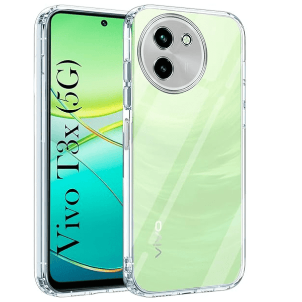 SilicaClear Transparent Silicone Case for Vivo T3X 5g - The Hatke