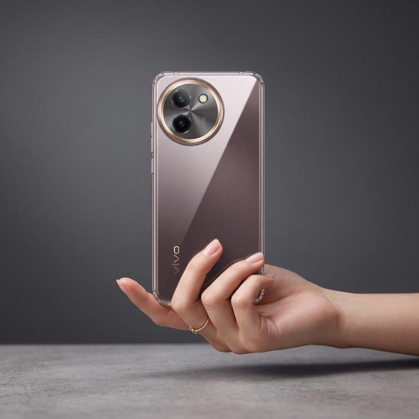 SilicaClear Transparent Silicone Case for Vivo T3X 5g - The Hatke