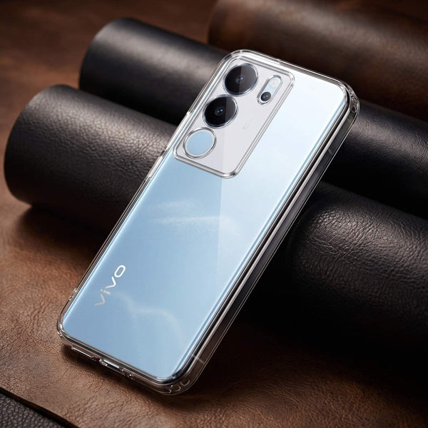 SilicaClear Transparent Silicone Case for Vivo V29 5G - The Hatke