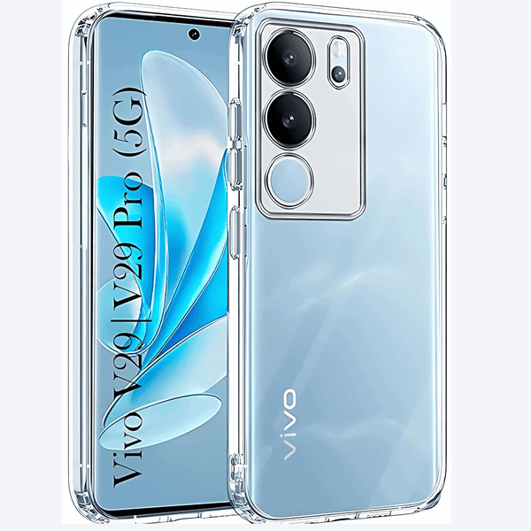 SilicaClear Transparent Silicone Case for Vivo V29 5G - The Hatke