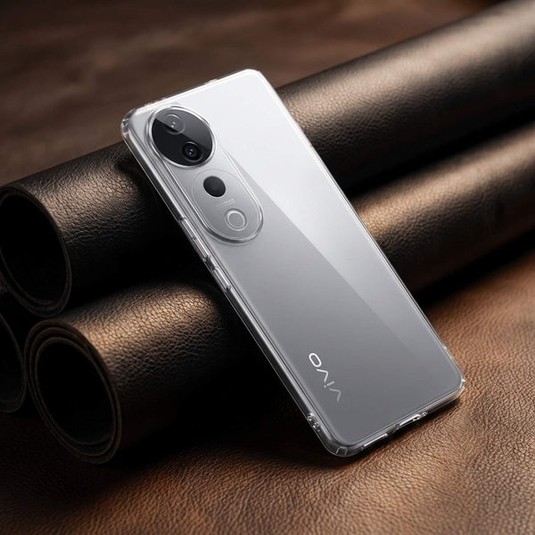 SilicaClear Transparent Silicone Case for Vivo V40 - The Hatke