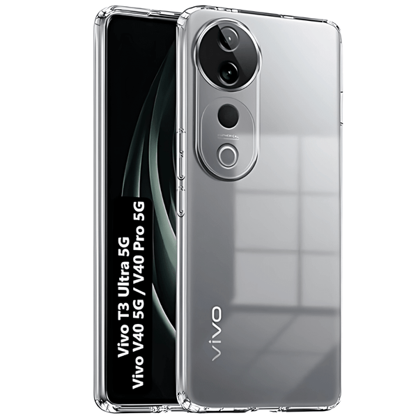 SilicaClear Transparent Silicone Case for Vivo V40 - The Hatke