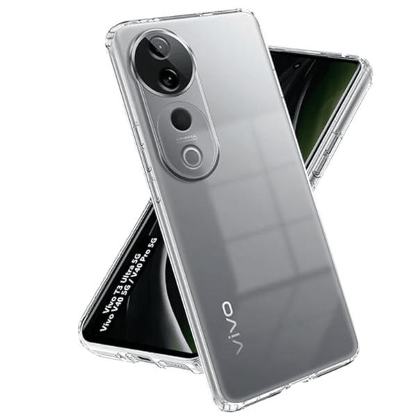 SilicaClear Transparent Silicone Case for Vivo V40 - The Hatke