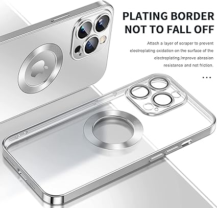 Silver 6D Chrome Logo Cut Transparent Case for Apple iphone 11 Pro - The Hatke