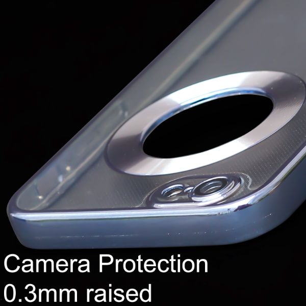 Silver 6D Chrome Logo Cut Transparent Case for Apple iphone 6/6s - The Hatke