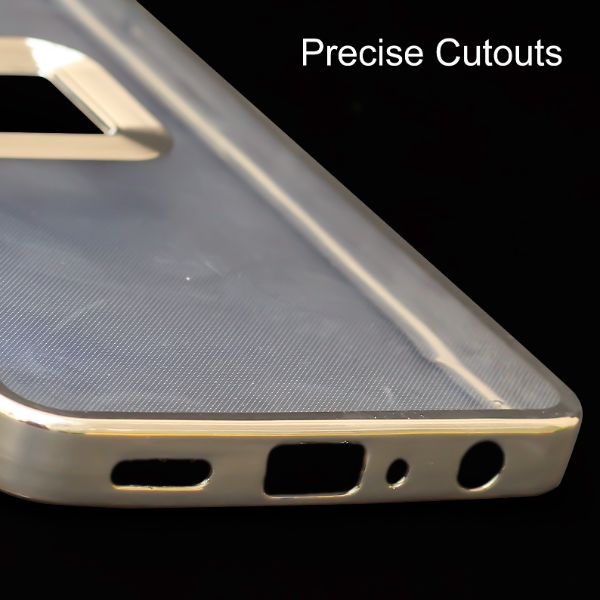 Silver 6D Chrome Logo Cut Transparent Case for Oneplus Nord CE 3 Lite - The Hatke