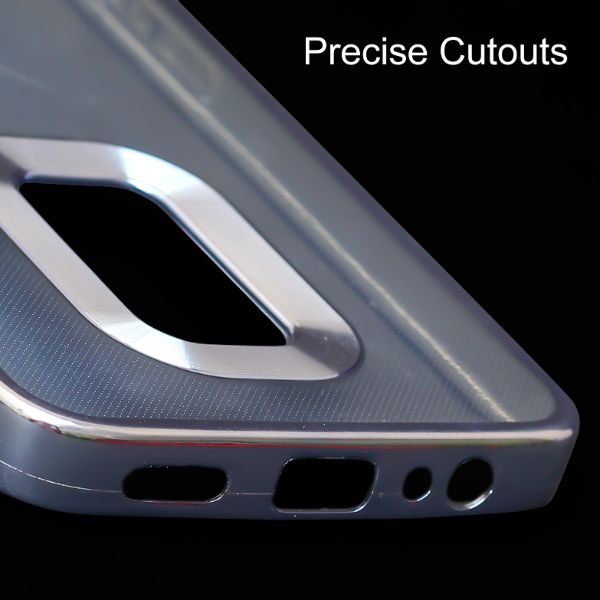 Silver 6D Chrome Logo Cut Transparent Case for Oppo Reno 2F - The Hatke