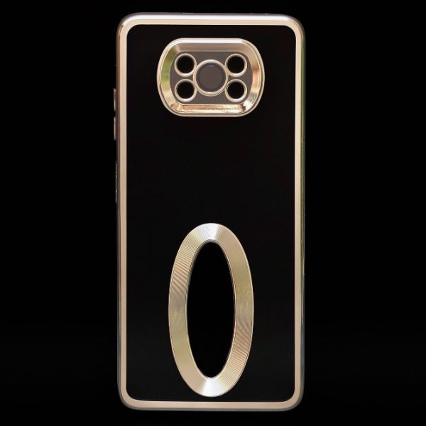 Silver 6D Chrome Logo Cut Transparent Case for Poco X3 - The Hatke