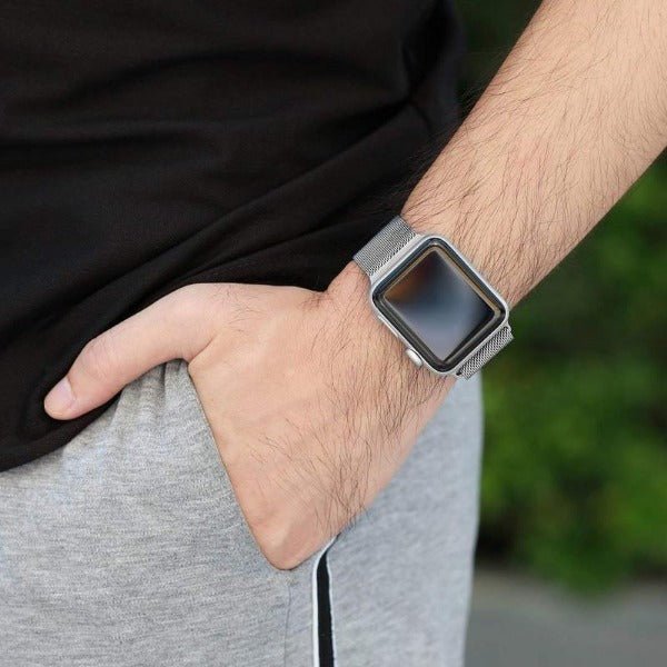 Silver Chain Strap For Apple Watch Series 2 (42mm/44mm/45mm/46mm/49mm) - The Hatke