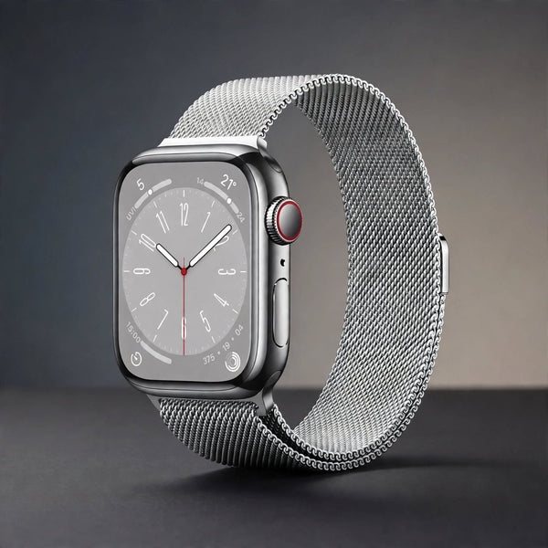 Silver Chain Strap For Apple Watch Series SE GEN 2 (42mm/44mm/45mm/46mm/49mm) - The Hatke