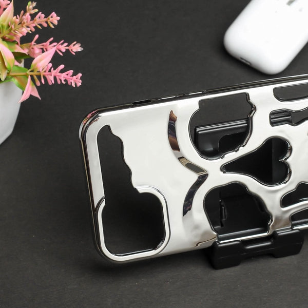 Silver Hollow Skull Design Silicone case for Apple iphone 13 Pro Max - The Hatke