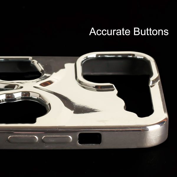 Silver Hollow Skull Design Silicone case for Apple iphone 14 Plus - The Hatke