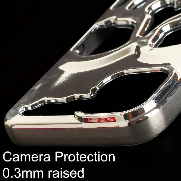 Silver Hollow Skull Design Silicone case for Apple iphone 15 - The Hatke