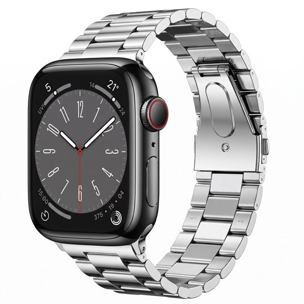 Silver Light Weight Stainless Steel Chain Strap For Apple Iwatch (38mm/40mm/41mm) - The Hatke