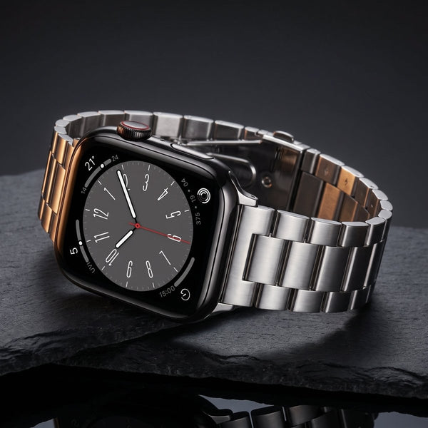Silver Light Weight Stainless Steel Chain Strap For Apple Iwatch (38mm/40mm/41mm) - The Hatke