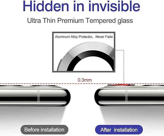 Silver Metallic camera ring lens guard for Apple iphone 15 Pro Max - The Hatke