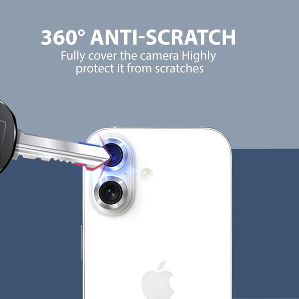 Silver Metallic camera ring lens guard for Apple iphone 17 - The Hatke