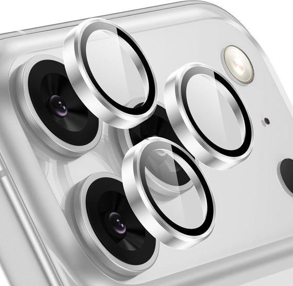 Silver Metallic camera ring lens guard for Apple iphone 18 Pro - The Hatke