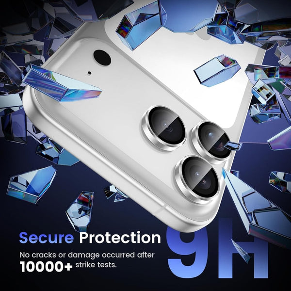 Silver Metallic camera ring lens guard for Apple iphone 18 Pro - The Hatke