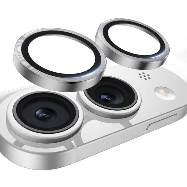 Silver Metallic camera ring lens guard for Apple iphone Duo - The Hatke