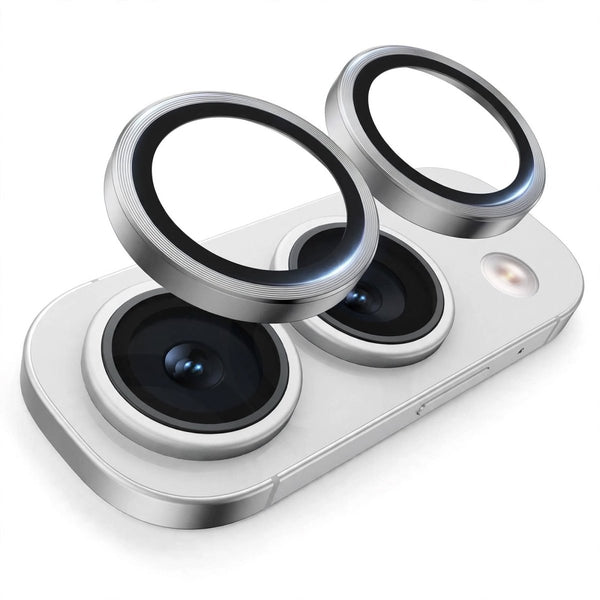 Silver Metallic camera ring lens guard for Apple iphone Duo - The Hatke