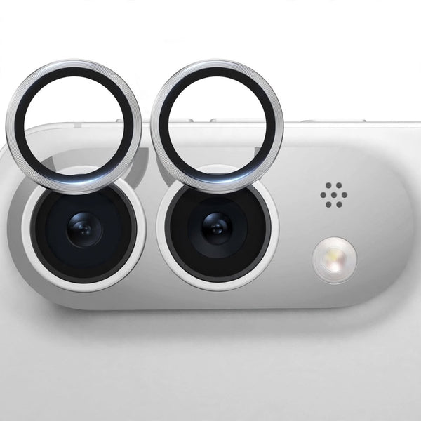 Silver Metallic camera ring lens guard for Apple iphone Duo - The Hatke