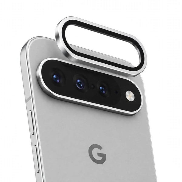 Silver Metallic camera ring lens guard for Google Pixel 11 - The Hatke