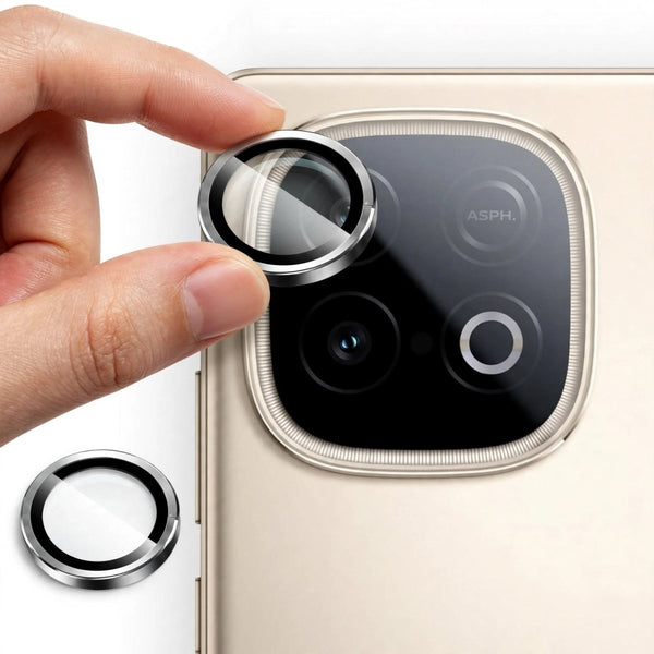 Silver Metallic camera ring lens guard for IQOO Neo 10 - The Hatke
