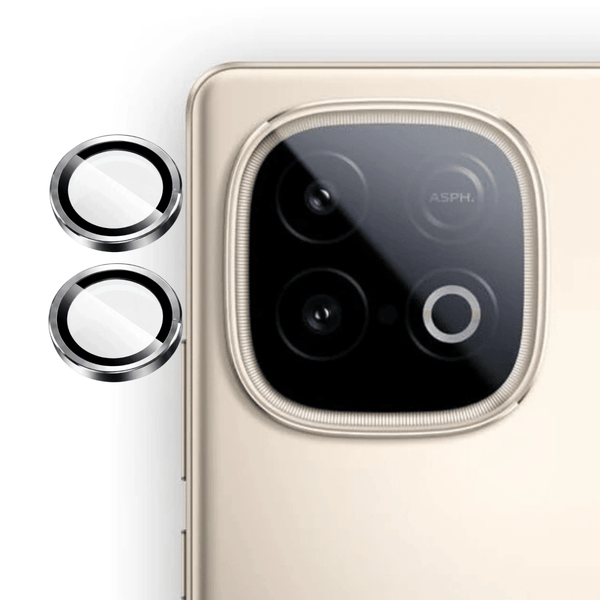 Silver Metallic camera ring lens guard for IQOO Neo 10 - The Hatke