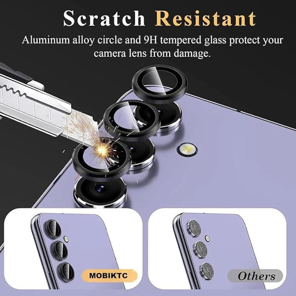 Silver Metallic camera ring lens guard for Motorola G84 - The Hatke