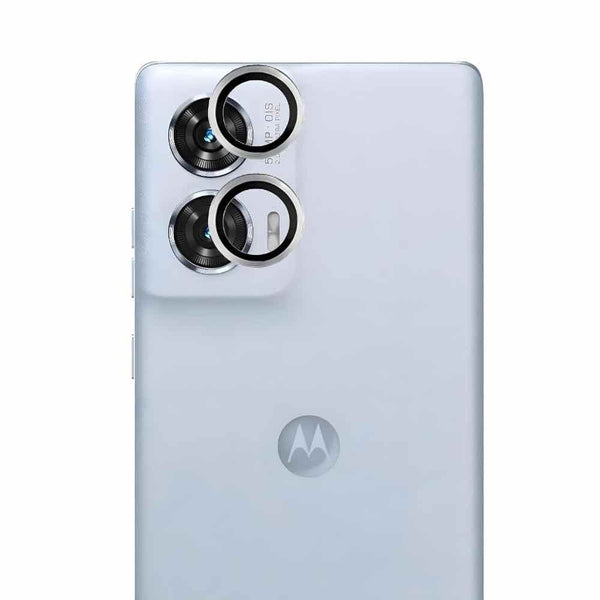 Silver Metallic camera ring lens guard for Motorola G85 - The Hatke