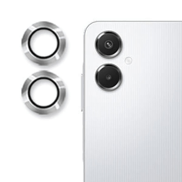 Silver Metallic camera ring lens guard for Samsung M06 - The Hatke