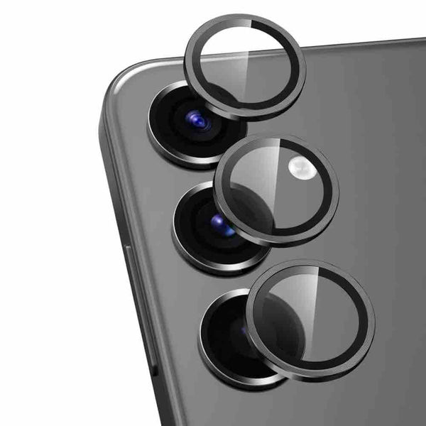 Silver Metallic camera ring lens guard for Samsung S24 FE - The Hatke