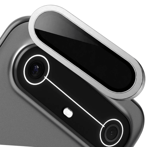 Silver Metallic camera ring lens guard for Tecno Spark Slim - The Hatke