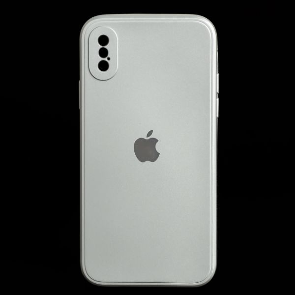 Silver Metallic Finish Silicone Case for Apple Iphone X/Xs - The Hatke