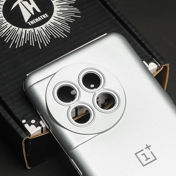 Silver Metallic Finish Silicone Case for Oneplus 11R - The Hatke